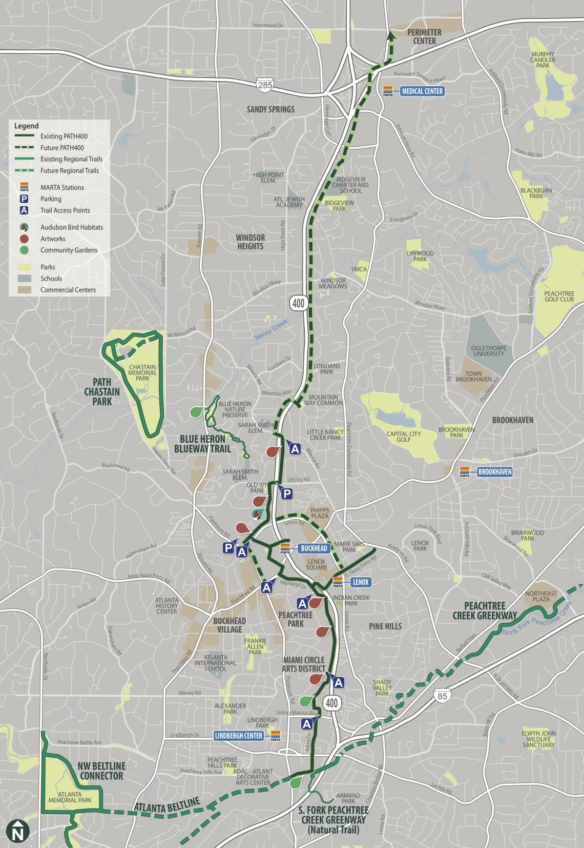 Mapped How north ATL will be connected with BeltLine, PATH400, other